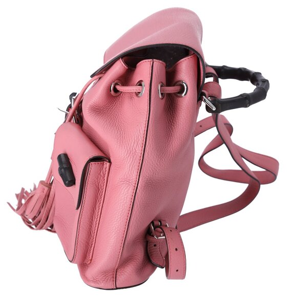 GUCCI Bamboo Backpack 370833 Pink Leather Tassel main image 6